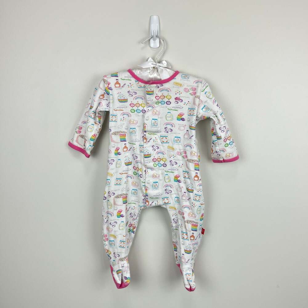 Magnetic Me Organic Cotton Magnetic Baby Footie Rainbow Sprinkle Cake 6-9 months